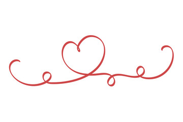 Calligraphy Red Heart