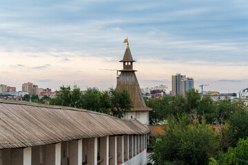 Astrakhan, Russia. Tower Zhitnaya. The territory of the Astrakhan Kremlin