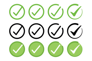 Check Marks Circles Set