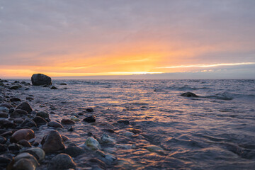 Obraz premium Ostsee - Insel Rügen - Sonnenuntergang