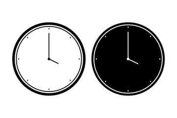 Clock Basic In Outline And Glyph