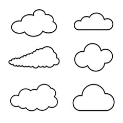 Obraz premium Clouds In Outline Style