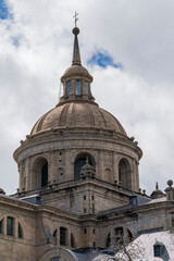 Fototapeta na wymiar Imposing Dome of the Escorial Monastery, Madrid