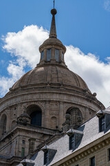 Sculpted Dome of El Escorial Monastery Against the Sky