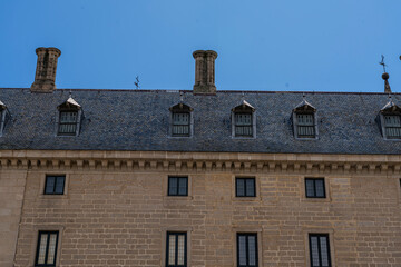 Sculpted Dome of El Escorial Monastery Against the Sky