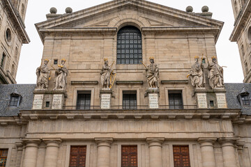 Gilded Statues of Kings at El Escorial Monastery