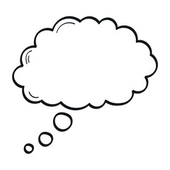 Doodle Style Thought Bubble