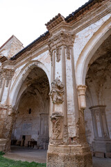 Fototapeta na wymiar Corinthian Column Detail in Monasterio de Piedra