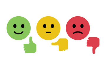 Emoji Reviews With Thumbs Up And Down