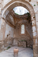 Fototapeta na wymiar Baroque Portal in Monasterio de Piedra's Ruins