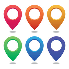 Gradient Location Pins Set