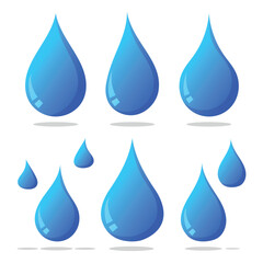 Gradient Water Droplets Set