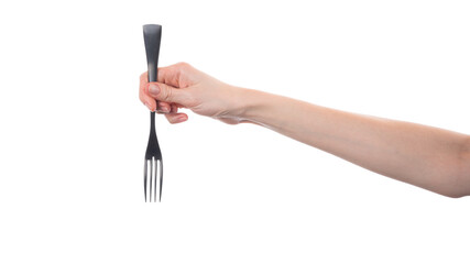 Hand Holding Fork and Knife
