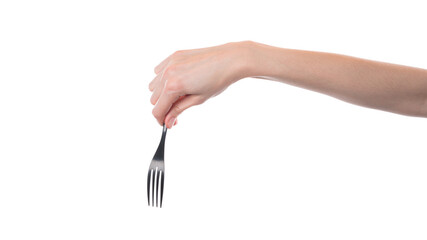 Person Holding Fork in Hand