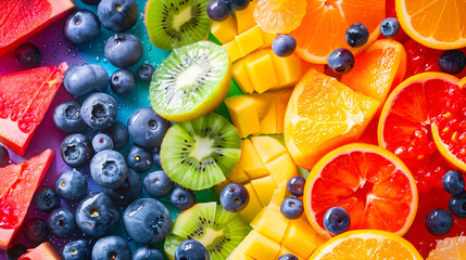 Fresh mixed fruits. Healthy food. Fruit background