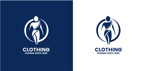 Clothing logo. Woman dress shop. Business. Fashion clothing logo design.