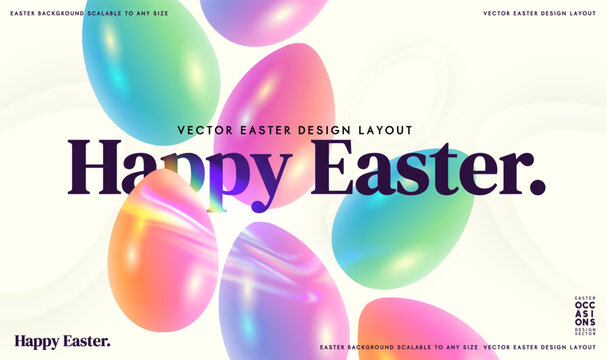 Creative Easter Eggs Abstract Background Layout