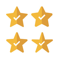 Obraz premium Half Shadow Stars With Check Marks