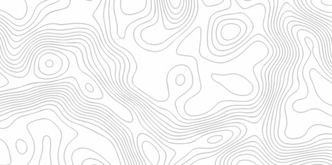 Topographic map background geographic line map with elevation assignments. The black on white contours vector topography stylized height of the lines map. - obrazy, fototapety, plakaty