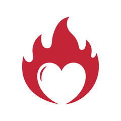 Heart Flame Shape