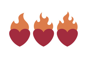 Heart Flames Set of Three
