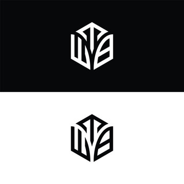 Initial letter TWB hexagon logo design, flourish, develop, natural, luxury, simple, finance logo, real estate.