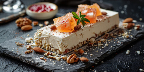 Gourmet Smoked Salmon Cheesecake with Almond Topping