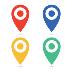 Location Pin Four Colours