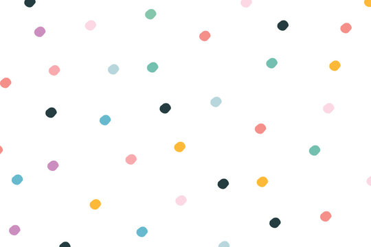 Multiple Colours Abstract Shapes Polka Dots Background