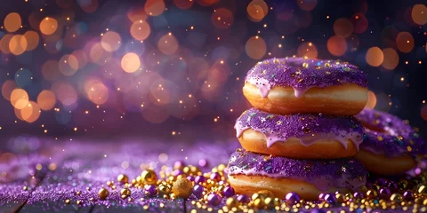 Fotobehang Mardi Gras King Cake Donuts        © Ahmad