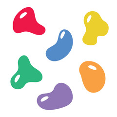 Paint Blobs With White Shines