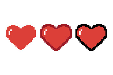 Pixelated Heart Multiple Colours