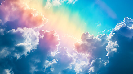 幻想的な彩雲の風景 - obrazy, fototapety, plakaty