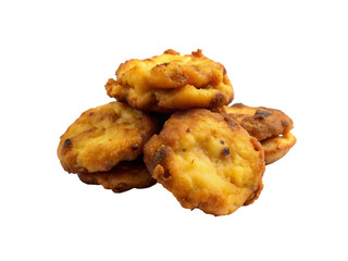 shrimp pancakes isolated on a white background