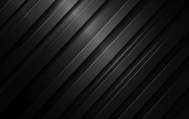 Dark deep black dynamic abstract vector background with diagonal lines. Modern creative premium gradient - obrazy, fototapety, plakaty