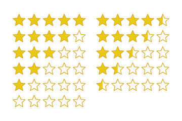 Set of Review Stars
