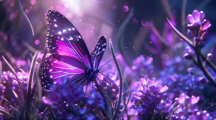 Oh majestic creature of violet hue,
Dancing on petals kissed by morning dew,
Your wings, a canvas...