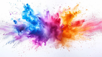 Vibrant color explosion concept with dynamic mix of paint and artistic creativity - obrazy, fototapety, plakaty