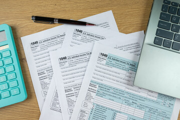 Tax form 1040 U.S. Individual Income Tax Return.