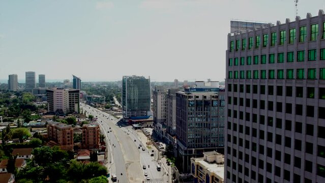 Drone view Dar es salaam city Tanzania