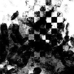 Abstract black and white mask design. Creative hand drawn background. Grunge graphics universal isolated - 780550937