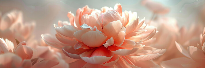 Ethereal Peony Bloom in Soft Pastel Tones