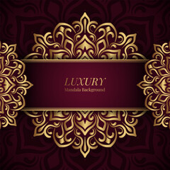 Luxury background, with gold mandala ornament
