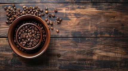 Fototapeten coffee beans with coffee © Farda