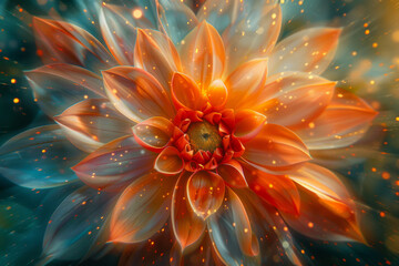 Fototapeta premium Radiant Bloom in Vivid Colors: A Stunning Floral Macro