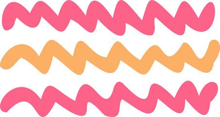 Triangles, stars, swooshes, lines, dots, petals and waves in hand drawn style. Funny children's design elements. PNG