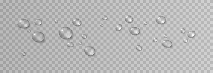 Vector drops png. Drops after rain, drops of dew. Condensation on the surface or glass.