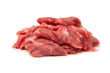 Raw pork tenderloin isolated on a white background.  Fresh meat.