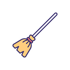 Witch Broom vector icon