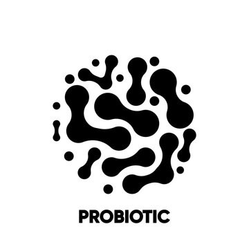 Probiotic Bacteria logo design. Vector illustration.